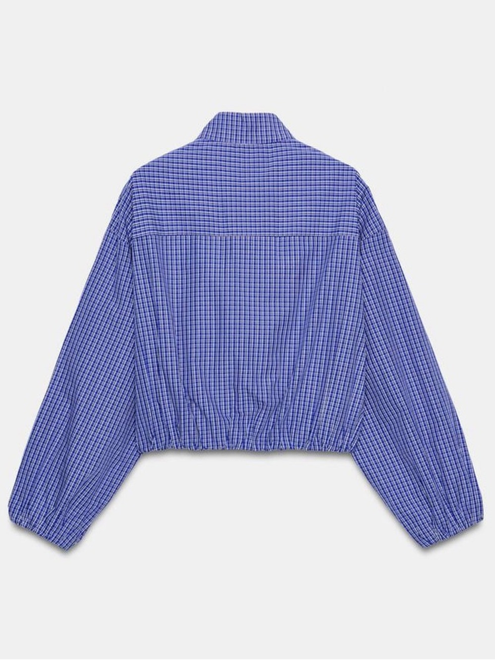 ZARA PLAID BALLOON SHIRT - Picture 6 of 9